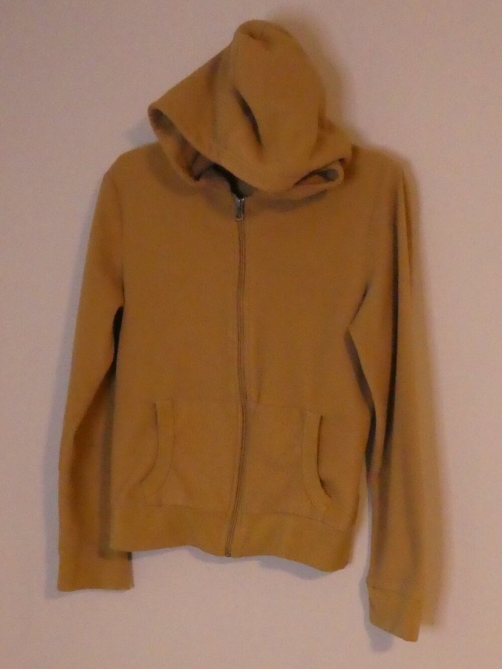 NORTH FLEECE PERFORMANCE Beige Full Zip Hoodie - size medium